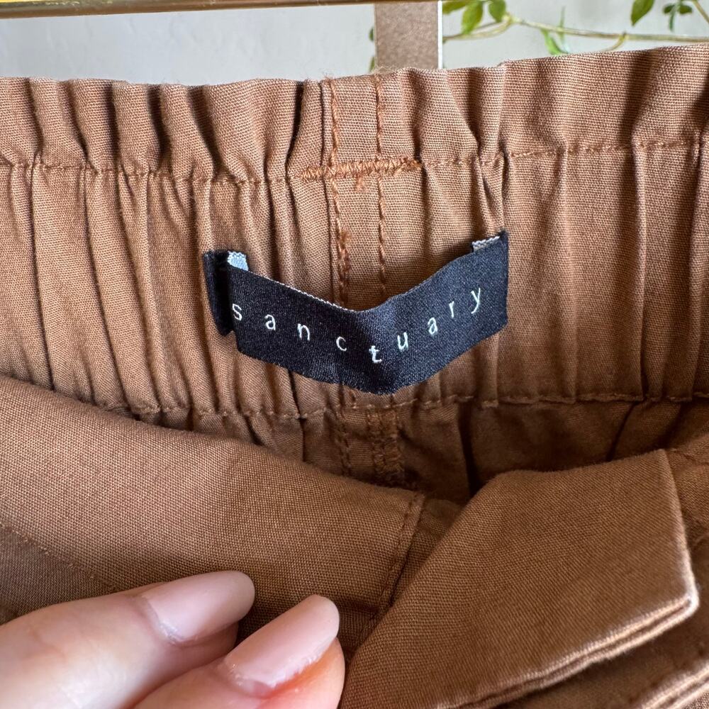Sanctuary Women’s Rebel Crop Stretch Cotton Cargo Pants Brown Size 28 NWOT - Picture 7 of 10